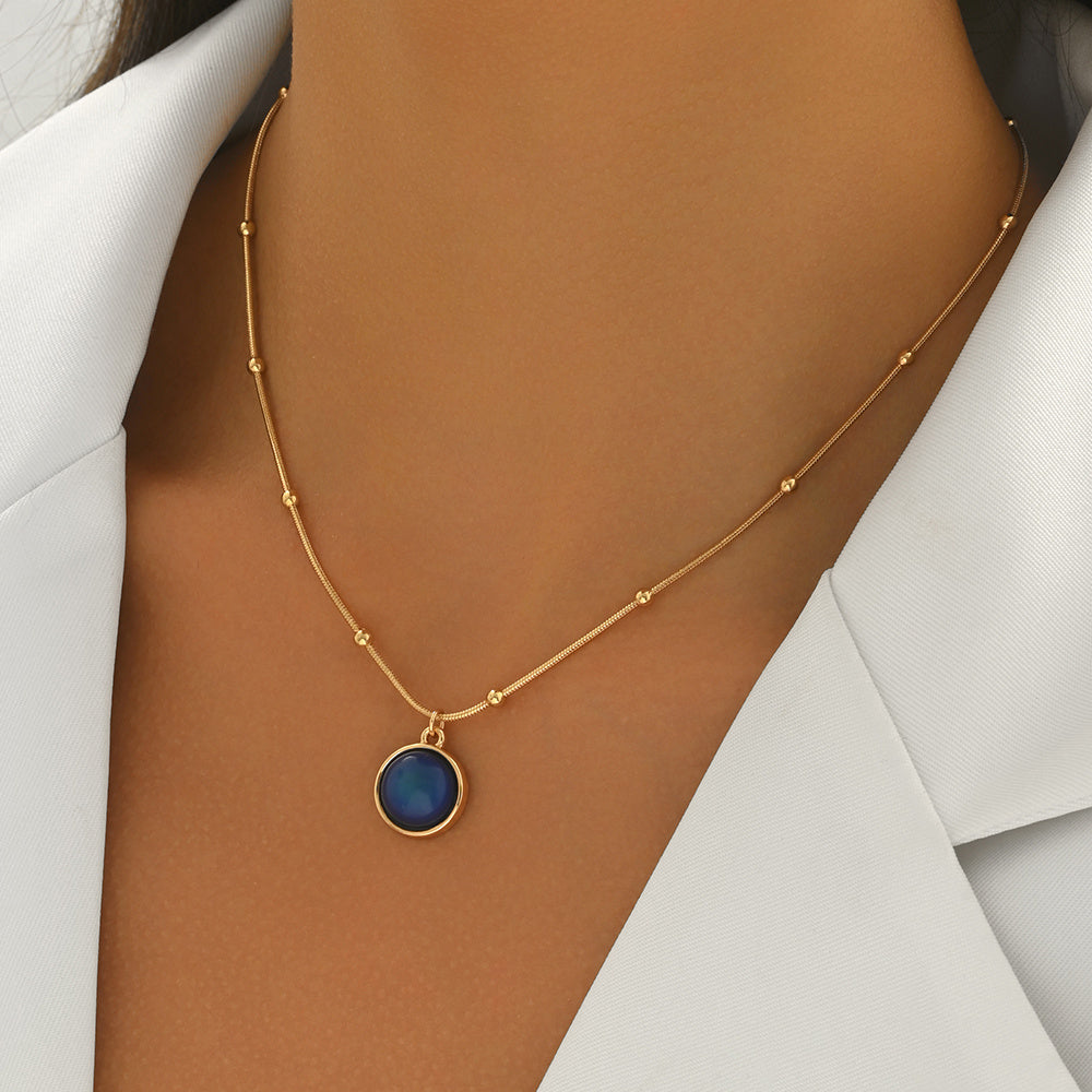 Auravelle Minimalist Stainless Steel Pendant Necklace – Understated Elegance, Crafted to Last