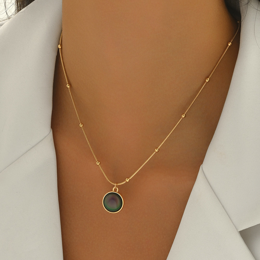 Auravelle Minimalist Stainless Steel Pendant Necklace – Understated Elegance, Crafted to Last