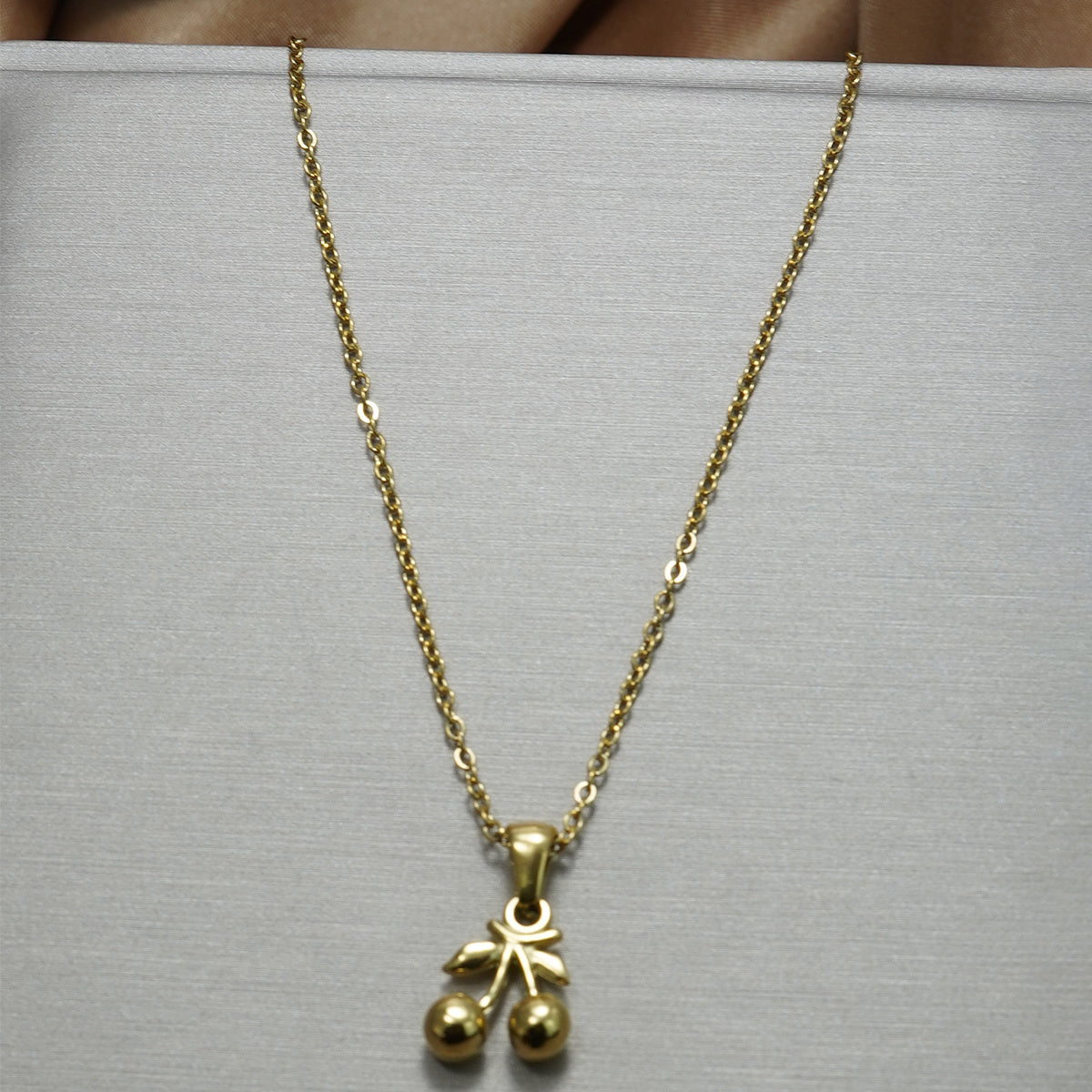 Auravelle Cherry Necklace & Earrings Set – Playful Elegance with a Sweet Twist