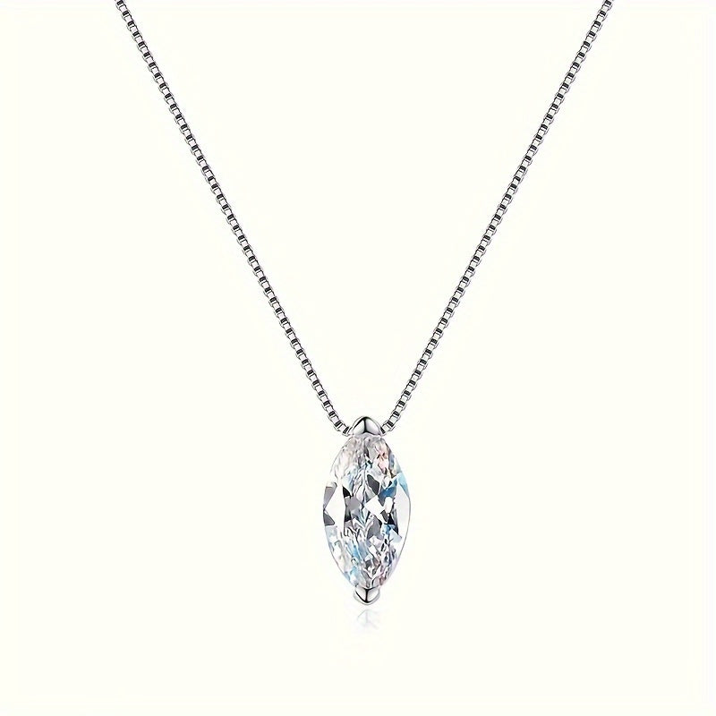 Auravelle Moissanite Pendant Necklace – Handcrafted Elegance, Sustainably Made