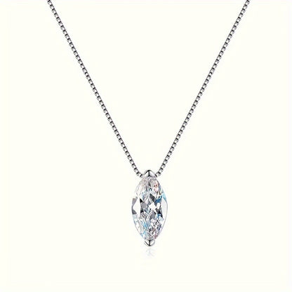 Auravelle Moissanite Pendant Necklace – Handcrafted Elegance, Sustainably Made