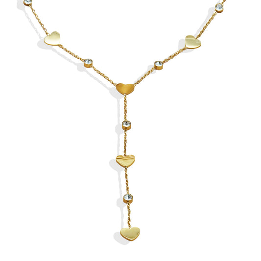 Auravelle Modern Minimalist Rhinestone Pendant Necklace – Timeless Elegance, Consciously Crafted