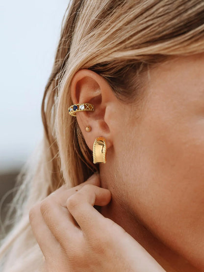 Auravelle Gold & Silver Dual-Tone Stud Earrings Set – Timeless Elegance, Everyday Versatility