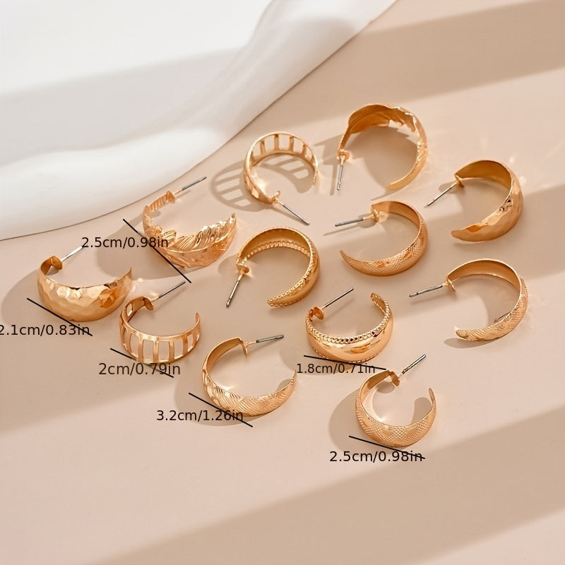 Auravelle Gold & Silver Dual-Tone Stud Earrings Set – Timeless Elegance, Everyday Versatility