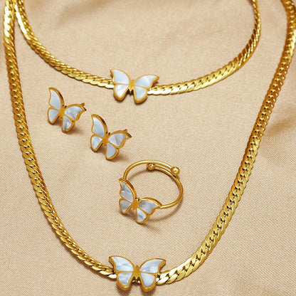 Auravelle 4-Piece Butterfly Jewelry Set – Embrace Elegance & Whimsy