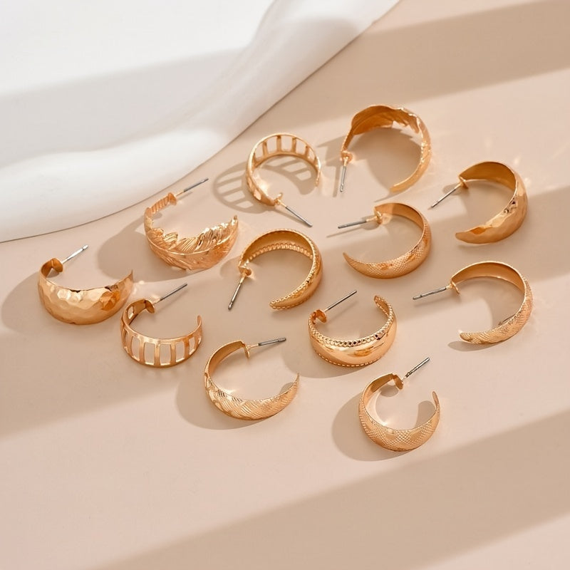 Auravelle Gold & Silver Dual-Tone Stud Earrings Set – Timeless Elegance, Everyday Versatility