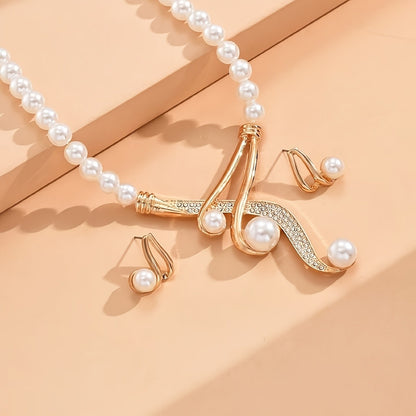 Celeste Elegance Pearl Necklace Set Timeless Sophistication with Modern Charm