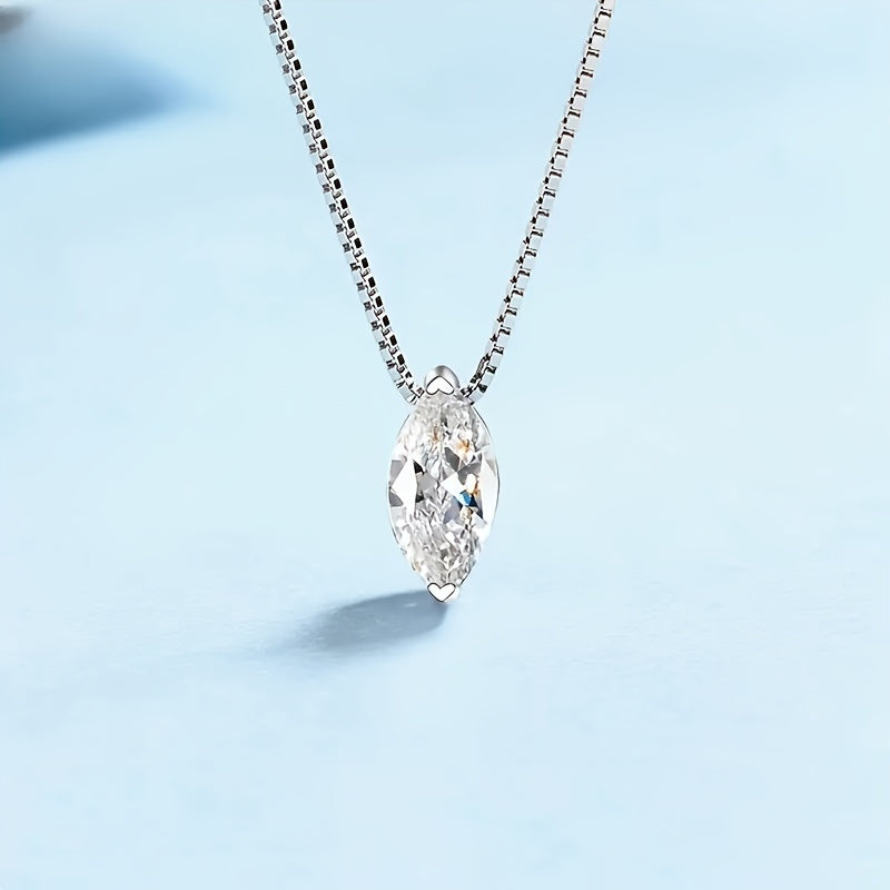 Auravelle Moissanite Pendant Necklace – Handcrafted Elegance, Sustainably Made