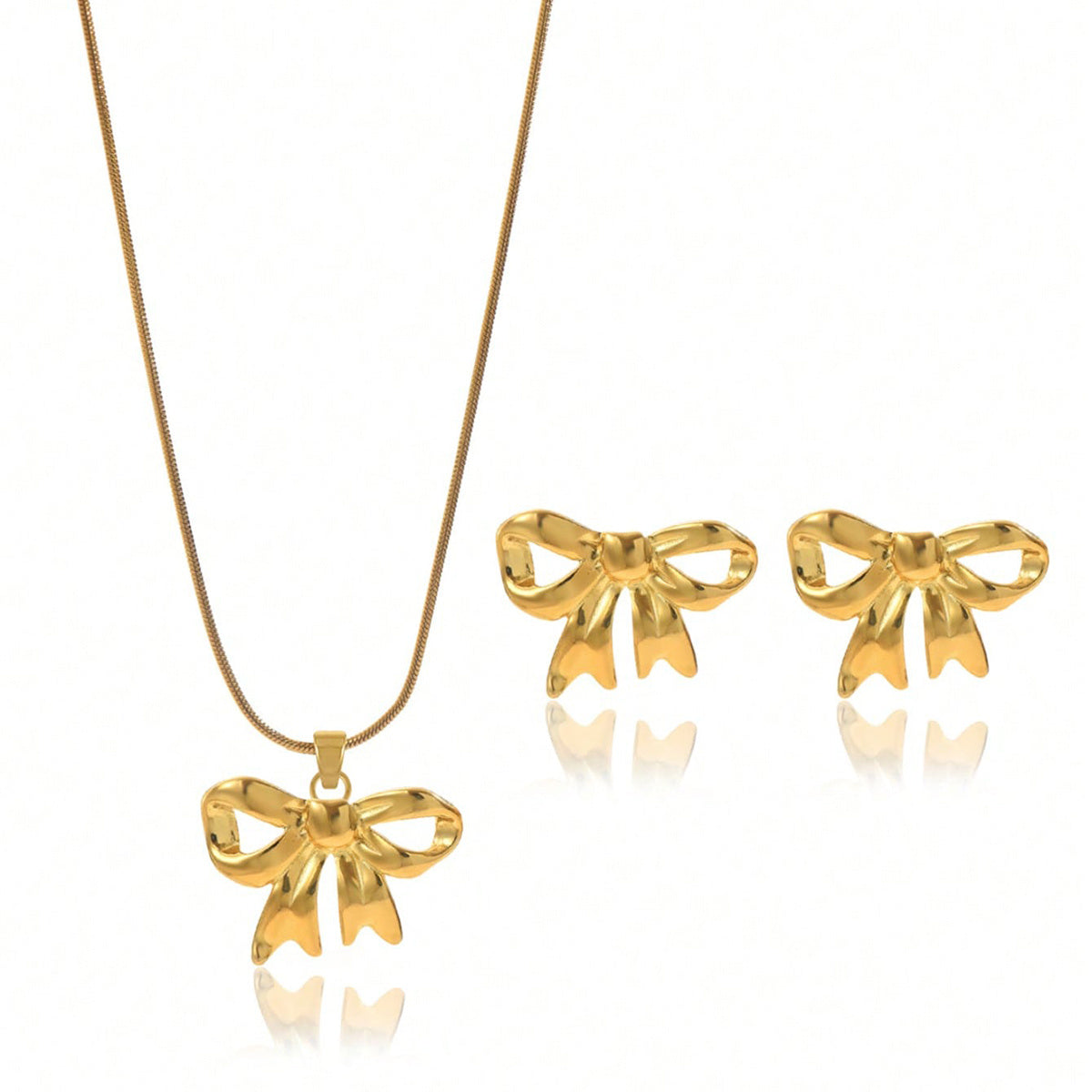 Auravelle Bow-Shaped Jewelry Set – A Feminine Touch of Elegance