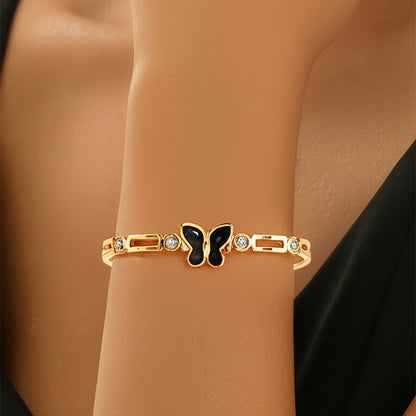 Auravelle Black Butterfly Bracelet – Grace in Every Detail