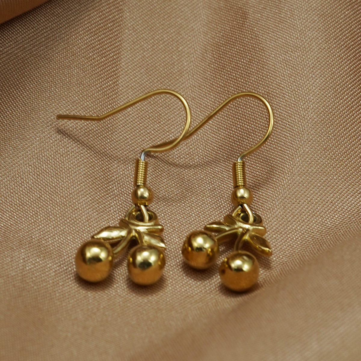 Auravelle Cherry Necklace & Earrings Set – Playful Elegance with a Sweet Twist