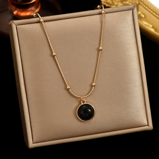 Auravelle Minimalist Stainless Steel Pendant Necklace – Understated Elegance, Crafted to Last