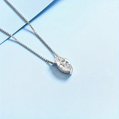 Auravelle Moissanite Pendant Necklace – Handcrafted Elegance, Sustainably Made