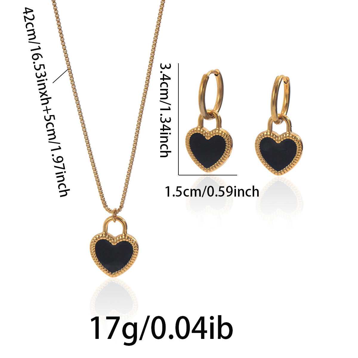 Auravelle Heart-Shaped Mirror-Polished Jewelry Set – A Symbol of Grace and Affection