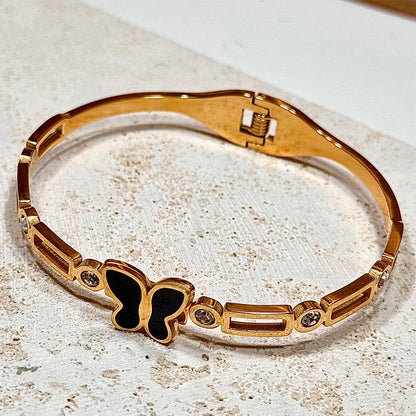 Auravelle Black Butterfly Bracelet – Grace in Every Detail