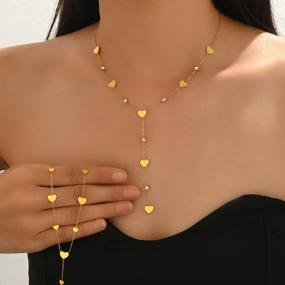 Auravelle Modern Minimalist Rhinestone Pendant Necklace – Timeless Elegance, Consciously Crafted