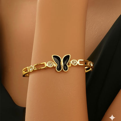 Auravelle Black Butterfly Bracelet – Grace in Every Detail