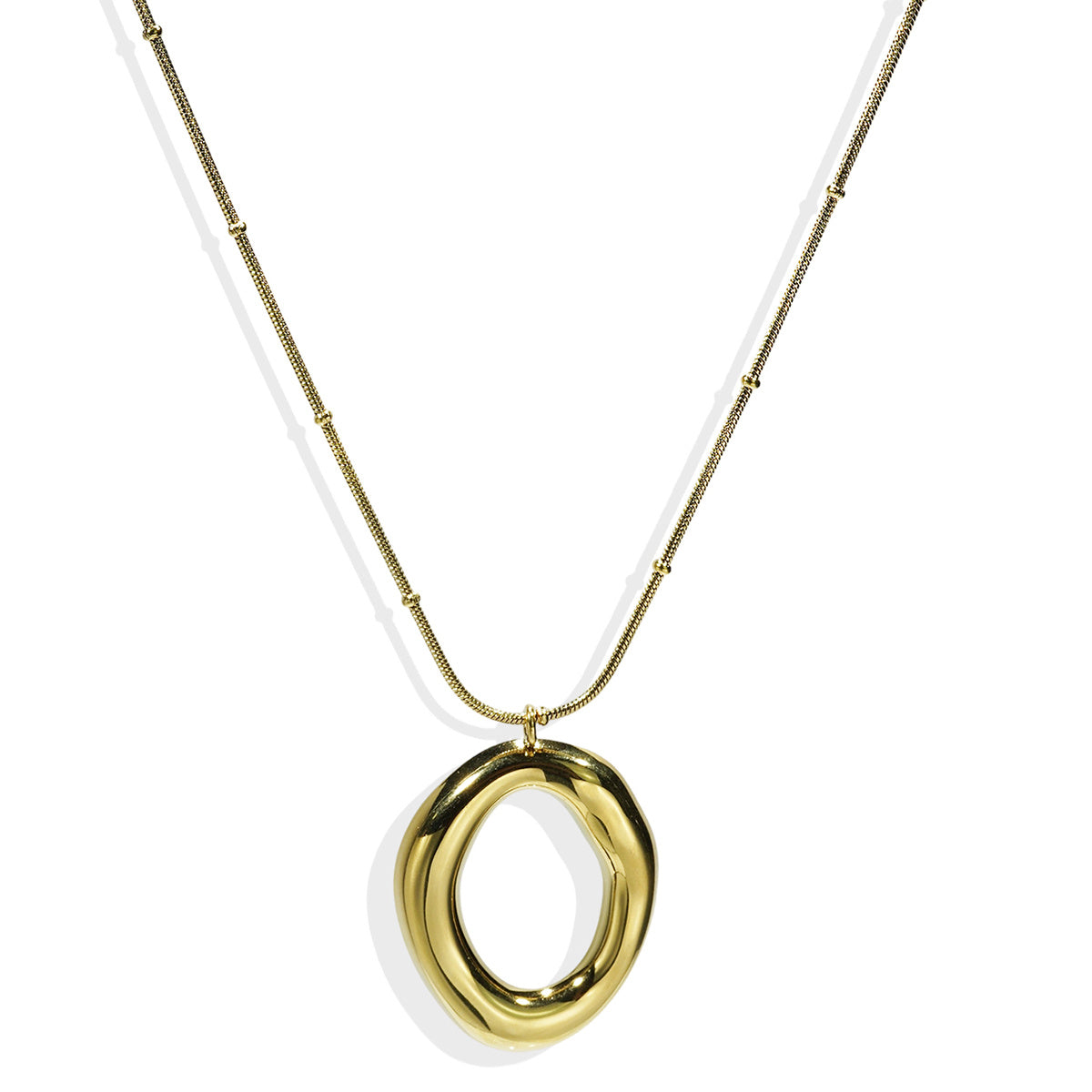 Auravelle Irregular Round Necklace & Earrings Set – Bold Elegance with a Modern Twist