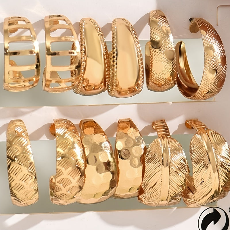 Auravelle Gold & Silver Dual-Tone Stud Earrings Set – Timeless Elegance, Everyday Versatility